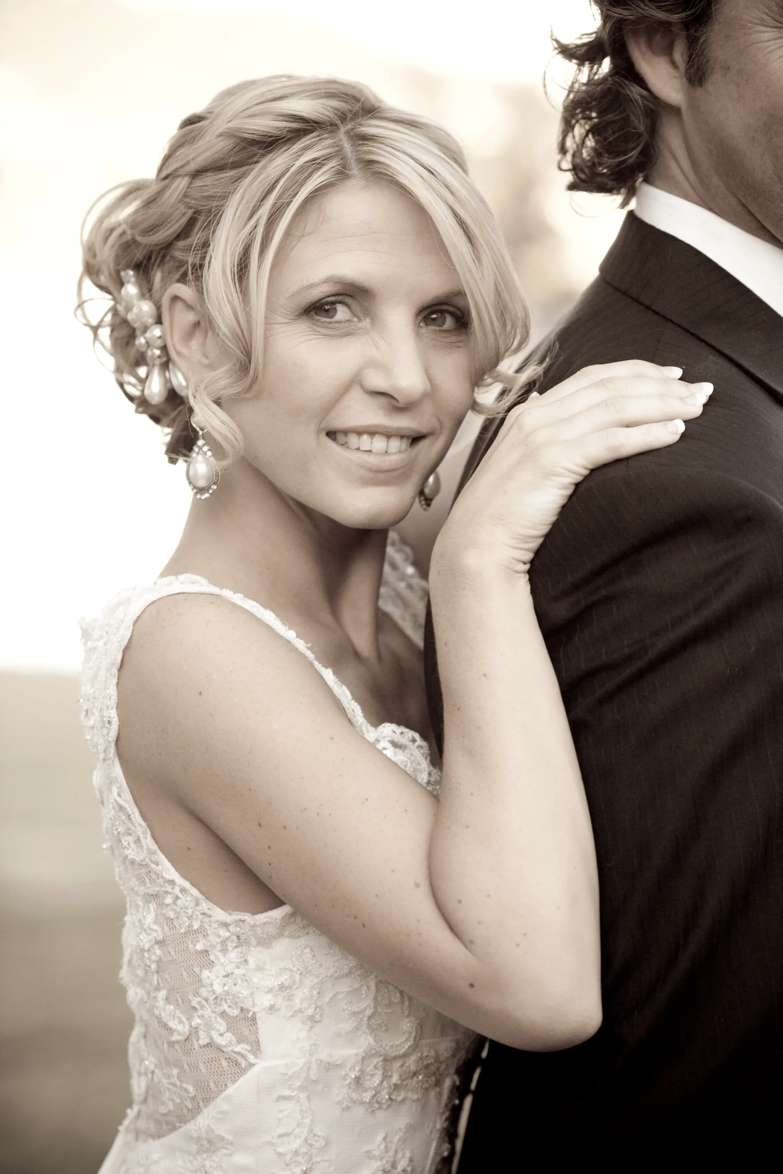 Hunter Valley bridal hair and makeup, a soft textured updo and natural makeup