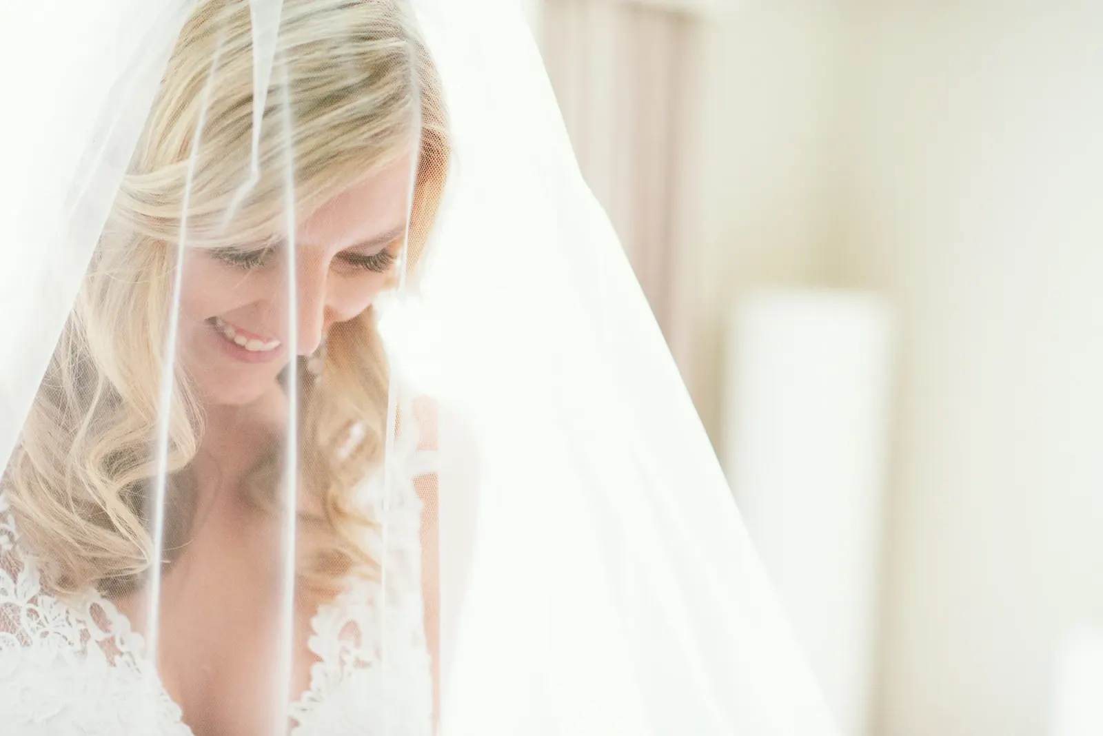 Amanda working on location at a Port Stephens wedding, the bride finished and ready