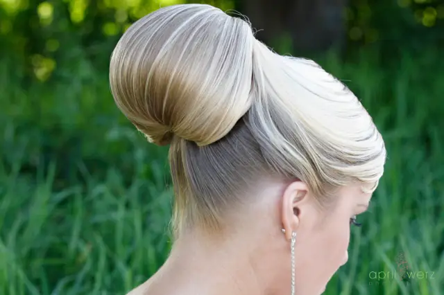 Chignon with bridal hair extensions