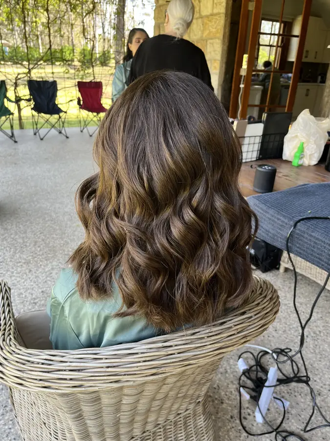 Bridal Hair Extensions blended with natural hair