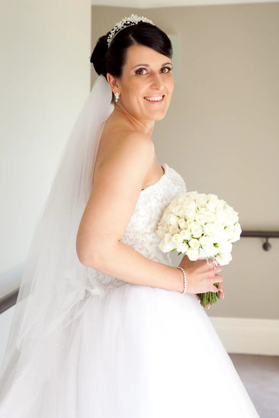 Bride with bridal makeup and bridal hair, Soft Glam & Romantic Bridal Makeup